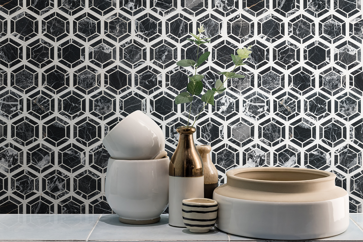 HEXAGONO NERO POLISHED